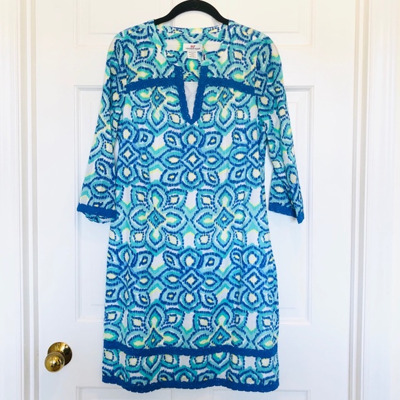 NWT Vineyard Vines Ikat Medallion print dress - Picture 2 of 8